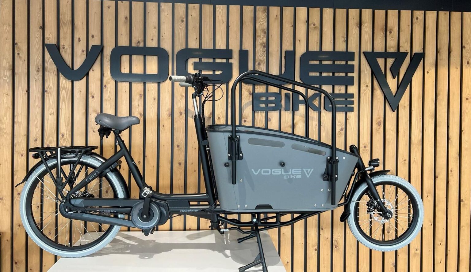 Vogue Carry 2 Elektrische Bakfietszwart Grijs Hydraulisch 2024 Nieuwe